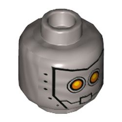 [ 23814 a9f#315p ] ミニフィグ・ヘッド [ Axl Bot ] [ 3626 28621 30011 ]  ( フラット・シルバー Flat Silver ) &nx