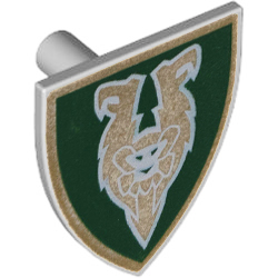 [ 3846pb015 c0a#208p ] ミニ・シールド 盾 [ Gold Rascus Monkey ] [ 3846 ] ( 明灰 ベリー・ライト・グレー Very Light Grey )