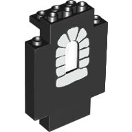 [ 4444p04 2t# 5t#026p ] 1x5x6 城壁 銃眼 壁面パネル [ 窓 銃眼 白インク ] [ 4444 4444px4 ] ( 黒 ブラック Black 2t#026 )