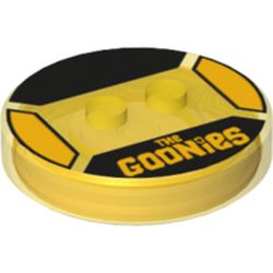 [ 019981 3t# 5t# 7a#024p ] 4x4x2/3 サークル・ブロック ( THE GOONieS ) ( 透明黄 Transparent Yellow )