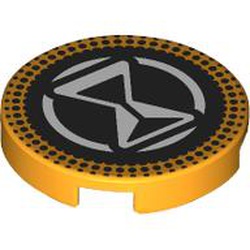 [ 102964 5t#191p ] 2x2 ラウンド・タイル [ 砂f時計 ] [ 14769 4150 ] ( 明橙色 Flame Yellowish Orange )