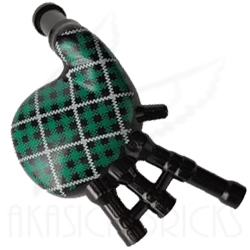 [ 99252pr0001 i2a#026p ] バグパイプ [ タータン・チェック ] ( 黒 ブラック Black )