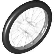 [ 024314 d0v#026x #040x ] ハード・タイヤ付きホイール ( 黒 ブラック Black x 透明 Clear )