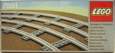 [ #7851# 1x#002 ] 4.5V用カーブ・レール・セット Curved Rails Grey 4.5V [ 1979年 ]