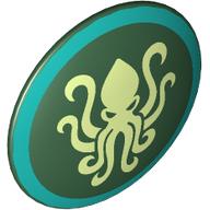 [ 113050 c0a#141p ] ラウンド・シールド 盾 [ クラーケン ] [ 75902pb35 ] ( 濃緑 ダーク・グリーン Dark Green )