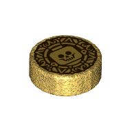 [ 111829 5t#297p ] 1x1 ラウンド・タイル [ Aztec Gold Coin ] [ 98138pb461 35381 35380 ] ( パール金 Warm Gold) &gn