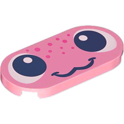 [ 66857p 5t#222p ] 2x4 ラウンド・エンド・タイル 楕円 オーバル [ 66857 4t# ] ( 桃 ピンク Bright Pink )