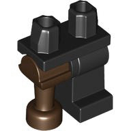 [ 84637 8f#026x #025x ] ミニフィグ・レッグ [ 義足 ] [ 084637 970d09 &rarr; 73200 88584 ] ( 黒 Black x旧茶 Old Brown)&po