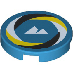 [ 14769pb830 4t#321p ] 2x2 ラウンド・タイル [ フリスビー ] [ 14769 4150 ] ( ダーク・アズール Dark Azul )