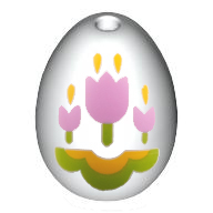 [ 24946pb05 5c# 4c#001p ] 1x1 卵 たまご エッグ [ チューリップ 花 ] [&rarr; 24946 53677 ] ( 白 ホワイト White )