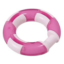 [ 7649pb01 2a#001x ] 浮き輪 Lifebuoy 救命浮輪 [ 007649 7649pat0001 2v#113x ] ( 白 White x 透明桃色 Tr-Pink )
