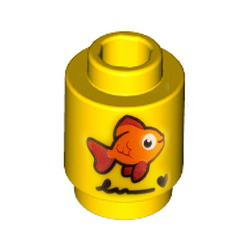 [  3062pb086 5b#024p ] 1x1 ラウンド・ブロック [ 金魚の餌 ] [ 3062bpr0050 30068 ] ( 黄 イエロー Yellow )