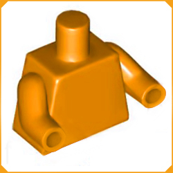 ◆[ 76382 4f#106p-106- ] ミニフィグ・トルソー オレンジ・ボディ x 同色アーム