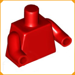 ◆[ 76382 4f#021p-021- ] ミニフィグ&bull;トルソー レッド・ボディ x 同色アーム