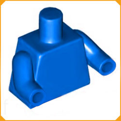 ◆[ 76382 4f#023p-023- ] ミニフィグ&bull;トルソー ブルー・ボディ x 同色アーム