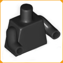 ◆[ 76382 4f#026p-026- ] ミニフィグ&bull;トルソー ブラックボディ x 同色アーム