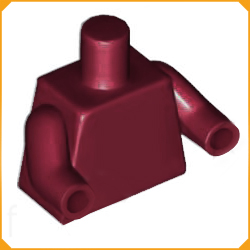 ◆[ 76382 4f#154p-154- ] ミニフィグ&bull;トルソー ダーク・レッド・ボディ x 同色アーム