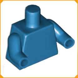 ◆[ 76382 4f#321p-321- ] ミニフィグ&bull;トルソー ダーク・アズール・ボディ x 同色アーム