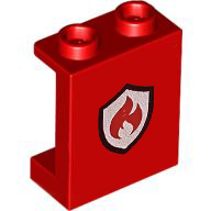 [ 3245cpb289 2t#021p ] 1x2x2 パネル [ 消防署ロゴ ] [ 4864 5t# &rarr; 35378 87552 94638 ] ( 赤 レッド Red ）