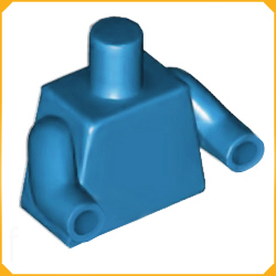 ◆[ 76382 4f#321p-321- ] ミニフィグ&bull;トルソー ダーク・アズール・ボディ x 同色アーム