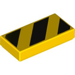 [ 73819 5t#024p ] 1x2 タイル [ 警戒色 警告色 踏切 ] [ 073819 073819 3069bpr1035 30070 &rarr; 24075 ] ( 黄 Yellow )