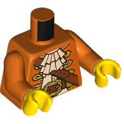  [ 76382p 4f#402p-402-024 ] トルソー ボディ [ 海賊 Pirate Jacket ] [ 76382 ] ( 赤橙色 Reddish Orange )