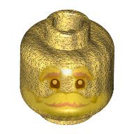 [ 3626pb4018 a9f#297p ] ミニフィグ・ヘッド [ サンタクロース ] [ 3626 28621 30011 ] ( ウォーム・ゴールド Pearl Gold )