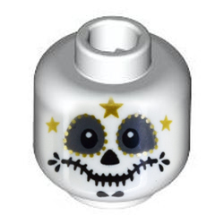  [ 3626pb3981 a9f#001p ] ミニフィグ・ヘッド [ ディア・デ・ムエルトス ] [ 3626 28621 30011 ] ( 白 ホワイト White )