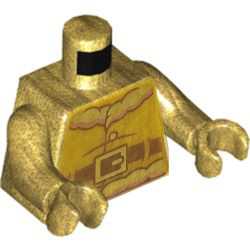 [ 6357273 4f#297p ] ミニフィグ・トルソー [ サンタクロース ] ( パール金 ウォーム・ゴールド Pearl Gold Warm Gold ) &sw