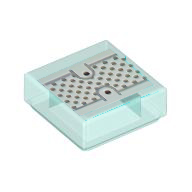 [ 3070pb390 5t#042p ] 1x1 タイル [ Dots and Lines ] [ 3070 30039 35403 ] ( 透明薄青 Tr-Lt-Blue )