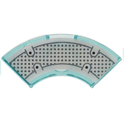 [ 7836pb001 5t#042p ] 2x2 1/4ラウンド・タイル [ Dots and Lines ] [ 67124 27925 ] ( 透明薄青 Tr-Lt-Blue )