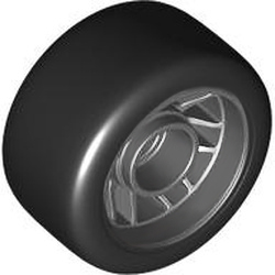 [ 105162 d0v#026x #315x ] タイヤ付きホイール &Oslash;24x13.4mm [ 一体型 105162pb01 ] ( 黒 ブラック Black )