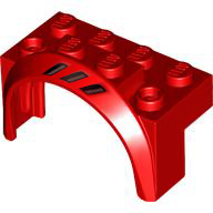 [ 3387pb02L 1v#021p ] 2x4x2 マッド・ガード 泥除け [ 003387 &rarr; 18974 35789 ] ( 赤 レッド Red ）