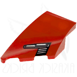 [ 6930pb009 7s#021p ] 2x4x2/3マッド・ガード カーブ・スロープ [ ウィンカー 左 ] [ 6930 8s# ⇄ 6929 ] ( 赤 レッド Red )