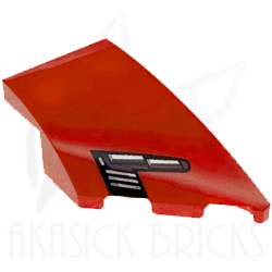 [ 6929pb009 7s#021p ] 2x4x2/3マッド・ガード カーブ・スロープ [ ウィンカー 右 ] [ 6929 8s# ⇄ 6930 ] ( 赤 レッド Red )