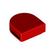 [ 24246pb063R 5t#021p ] 1x1 カーブ・エンド・タイル [ 黒線 右 ] [ 35398 35399 24246 ] ( 赤 レッド Red )