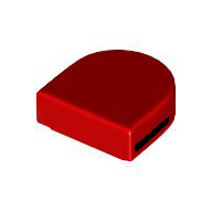 [ 24246pb063L 5t#021p ] 1x1 カーブ・エンド・タイル [ 黒線 左 ] [ 35398 35399 24246 ] ( 赤 レッド Red )