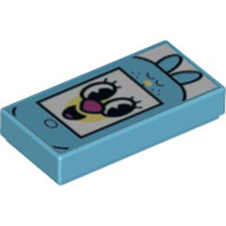 [ 38456 5t#322p ] 1x2 タイル [ キッズ・ケータイ スマホ MPプレーヤー ] [ 038456 3069 33586 37293 30070 ] ( アズール Azul )