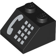 [ 3039p12 7s#026p ] 2x2 スロープ [ 電話 無線機 ] [ 3039 35227 6227 ] ( 黒 ブラック Black )