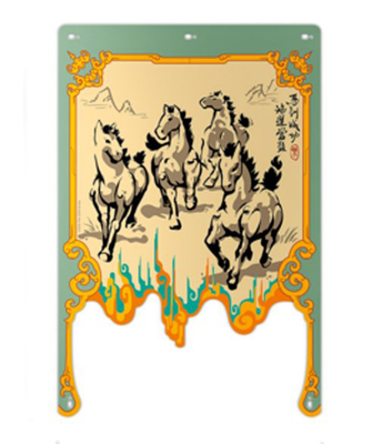 [ 114876 2x#005p ] 旗 幕 衝立 [ 布製 ] ( タン Tan )