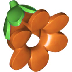 [ 35762 5f#106x #037x ] フラワー・ハット ( 橙 Orange x 明緑 Blight Green )