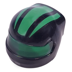 [ 7071pat0003 5f#026p #046x ] レーシング・ヘルメット ( 黒 ブラック Black x 透明緑 Tr-Green )