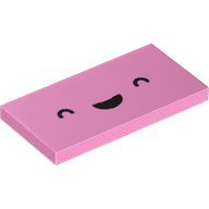 [  87079pb1722 5t#222p ] 2x4 タイル [ にっこり ] [ 87079 ] ( 桃 ピンク Bright Pink )