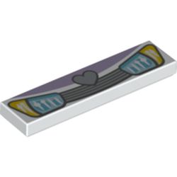[ 19959 5t#001p ] 1x4 タイル [ フロント・グリル ] [ 019959 2431 35371 ] ( 白 ホワイト White ) &fr