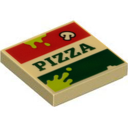 [ 3068pb2814 5t#005p ] 2x2 タイル [ PIZZA ] [ 3068p ] ( タン Tan )