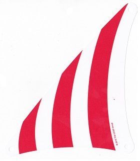 [ 19934 2v#001p x #021 ] 帆船 セイル 帆布 [ 海賊 三角帆 ] [ 019934 ] ( 白 ホワイト White x 赤 レッド Red )