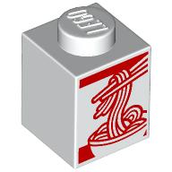 [ 114815 5b#001p ] 1x1 ブロック [ ラーメン ヌードル ] [ 33466 3005 30071 35382 ]( 白 ホワイト White )