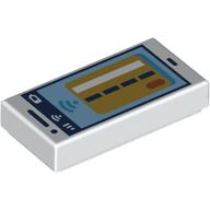 [ 115407 5t#001p ] 1x2 タイル [ 電子決済中のスマホ ] [ 3069 33586 37293 30070 ] ( 白 ホワイト White )