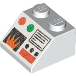 [ 3039pb018 7s#001p ] 2x2 スロープ [ 火力発電所 モニター ] [ 3039 35227 6227 ) [ 白 ホワイト White )