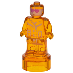 [ 90398pb065 1f#182p ] 1x1 マイクロ・フィグ トロフィー [ LYLA Statuette ] [ 90398 53017 ] ( 透明橙 Tr-Orange )